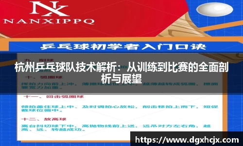 杭州乒乓球队技术解析：从训练到比赛的全面剖析与展望